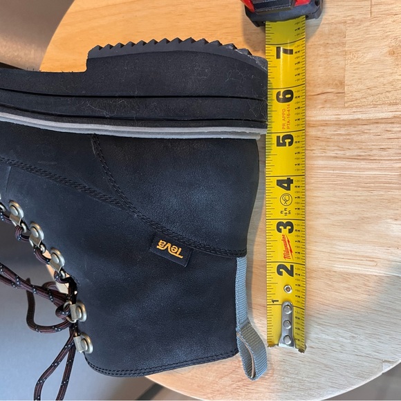 Teva Black Ankle Boots with Brown Accents - Picture 7 of 8